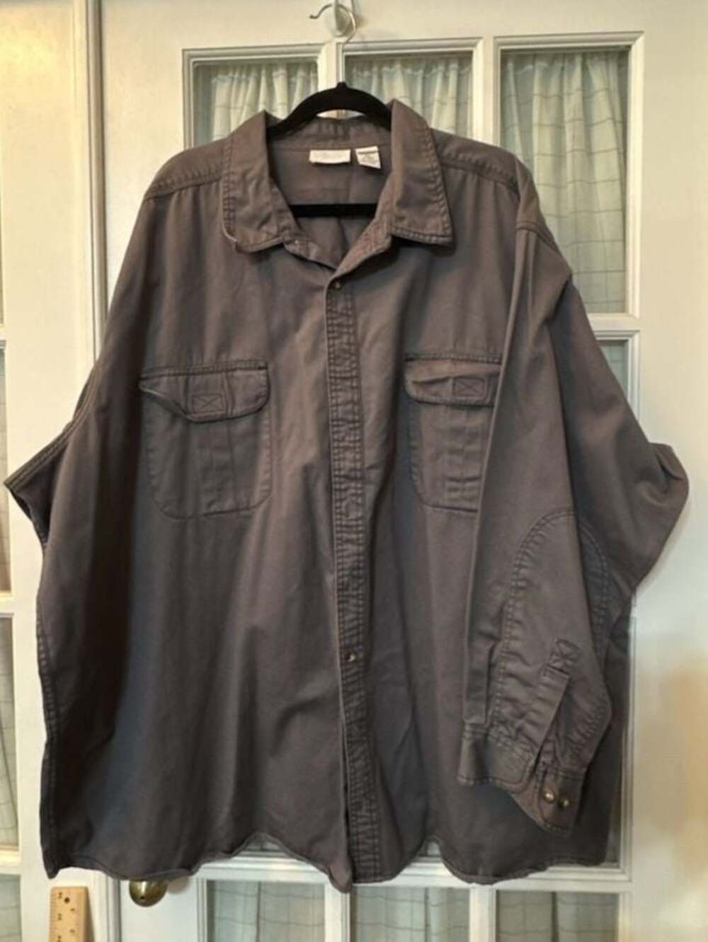 King Size Men's Big & Tall Long Sleeve Button-Down Twill Shirt